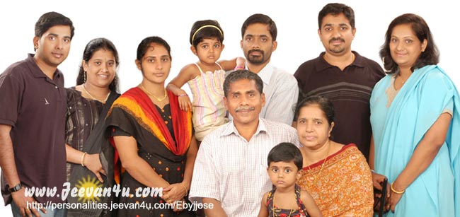Eby J Jose and family 